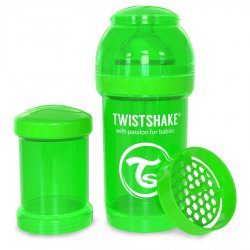 شیشه شیر ضد نفخ  180 میل سبز  تویست شیک  Twistshake 