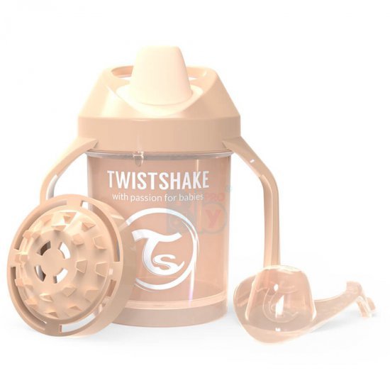خرید اینترنتی لیوان آبمیوه خوری 230  میل پاستل بژ تویست شیک  Twistshake