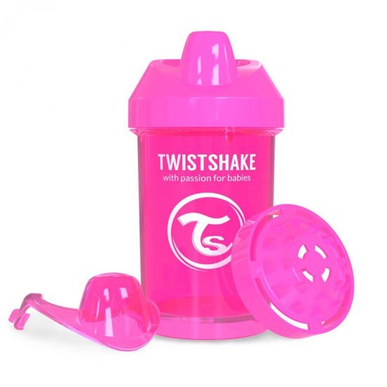 خرید اینترنتی لیوان آبمیوه خوری 300  میل صورتی  تویست شیک  Twistshake