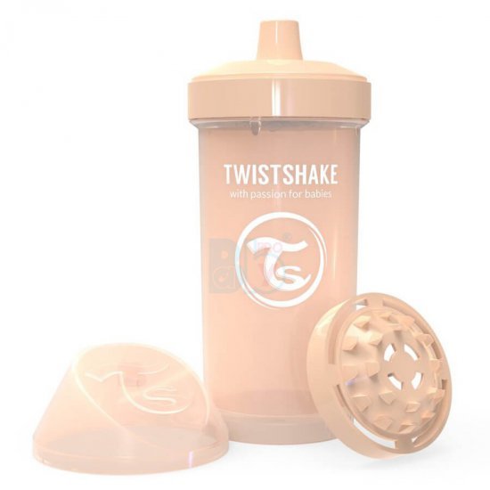 خرید اینترنتی لیوان آبمیوه خوری 360  میل بژ  پاستل  تویست شیک  Twistshake