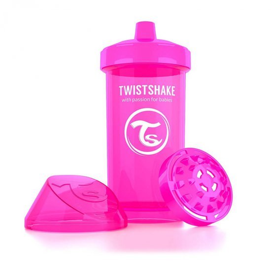 خرید اینترنتی لیوان آبمیوه خوری 360  میل صورتی تویست شیک  Twistshake