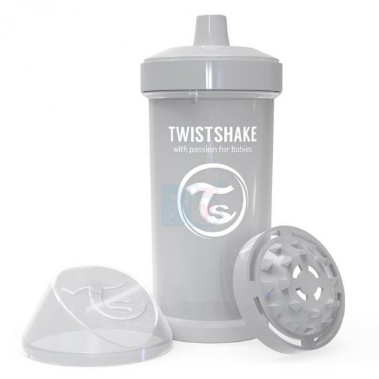 خرید اینترنتی لیوان آبمیوه خوری 360  میل  پاستل خاکستری  تویست شیک  Twistshake
