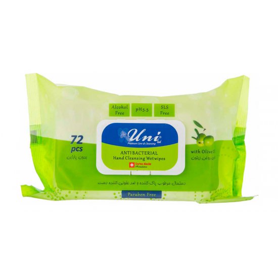 دستمال مرطوب 72 عددی آنتی باکتریال یونی لد Uniled دستمال مرطوب 72 عددی آنتی باکتریال یونی لد Uniled