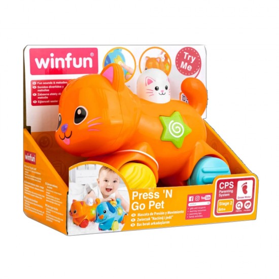 فروشگاه اینترنتی سیسمونی و اسباب بازی بیبی پرو-عروسک گربه چراغدار وین فان Winfun خرید اینترنتی عروسک گربه چراغدار وین فان Winfun