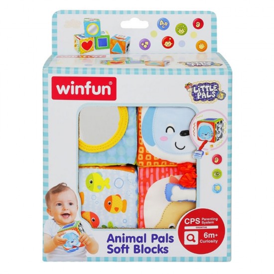 خرید اینترنتی اسباب بازی مکعب چهار عددی وین فان Winfun طرح حیوانات