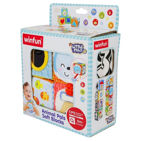 خرید اینترنتی اسباب بازی مکعب چهار عددی وین فان Winfun طرح حیوانات
