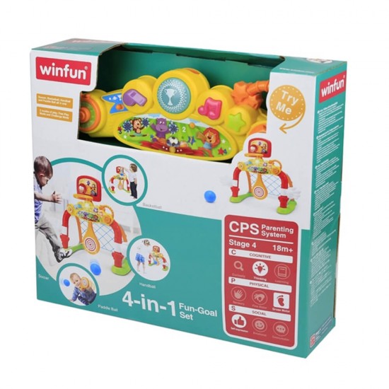 خرید اینترنتی ست 4 کاره توپ بازی وین فان Winfun | فروشگاه اینترنتی سیسمونی و اسباب بازی بیبی پرو