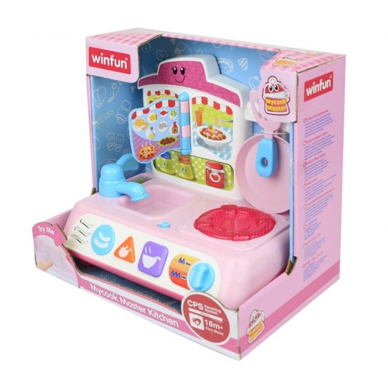 فروشگاه اینترنتی سیسمونی و اسباب بازی بیبی پرو-ست آشپزخانه صورتی کودک وین فان Winfun خرید اینترنتی ست آشپزخانه صورتی کودک وین فان Winfun