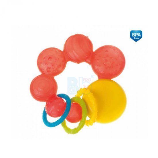 خرید اینترنتی دندانگیر کانپول بی بی  مایع دار  مدل حباب رنگ نارنجی  canpol babies