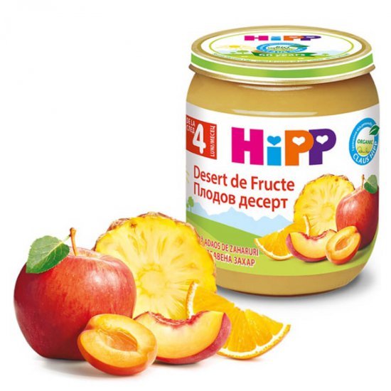 خرید اینترنتی پوره چند میوه (سیب، زردآلو،هلو،پرتقال و آناناس) هیپ Hipp