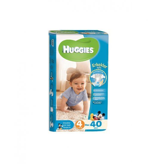 خرید اینترنتی پوشک نوزاد سایز 4 (40 عددی) پسرانه Huggies
