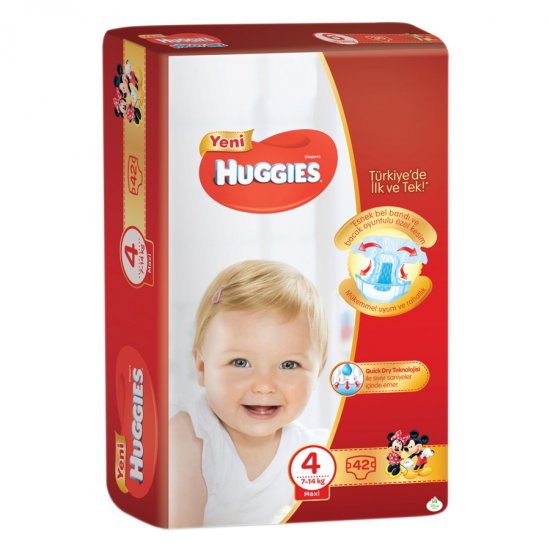 خرید اینترنتی پوشک نوزاد سایز 4 (42 عددی) هاگیز Huggies