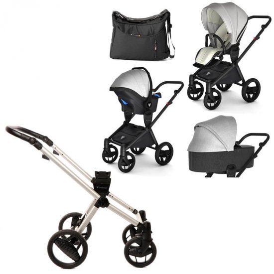 ست کالسکه نوزاد اینوکتوس invictus v-pram مدل Bianco با فریم Silver ست کالسکه نوزاد اینوکتوس invictus v-pram مدل Bianco با فریم Silver
