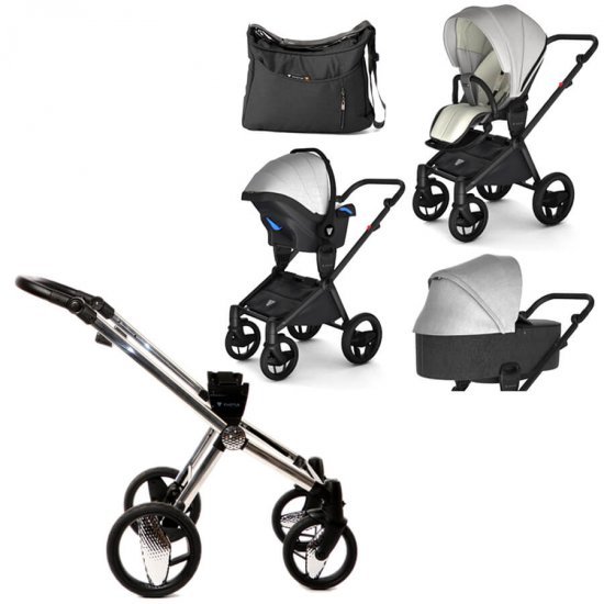 ست کالسکه نوزاد اینوکتوس invictus v-pram مدل Bianco با فریم Steel ست کالسکه نوزاد اینوکتوس invictus v-pram مدل Bianco با فریم Steel