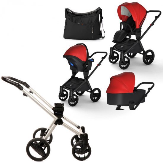 ست کالسکه نوزاد اینوکتوس invictus v-pram مدل Fire با فریم Silver ست کالسکه نوزاد اینوکتوس invictus v-pram مدل Fire با فریم Silver