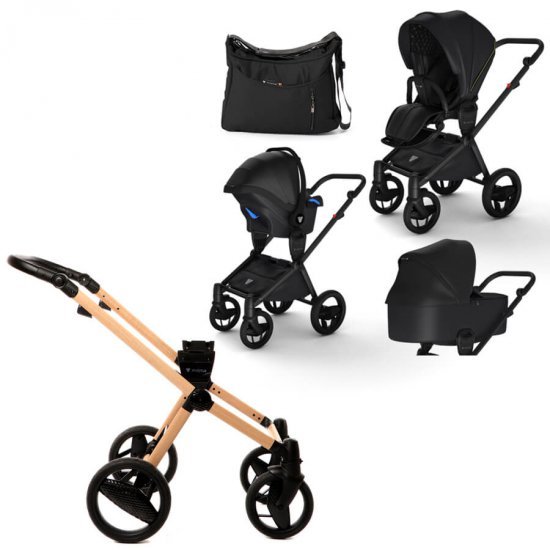 ست کالسکه نوزاد اینوکتوس invictus v-pram مدل Golden Light با فریم Light Wood ست کالسکه نوزاد اینوکتوس invictus v-pram مدل Golden Light با فریم Light Wood