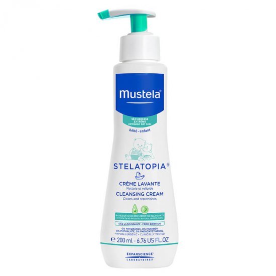 کرم شستشودهنده صورت و بدن استلاتوپیا کودک 200 میل موستلا Mustela کرم شستشودهنده صورت و بدن استلاتوپیا کودک 200 میل موستلا Mustela