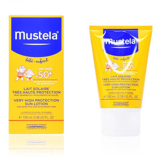 خرید اینترنتی لوسیون ضد آفتاب +SPF 50 کودک 100 میل موستلا Mustela