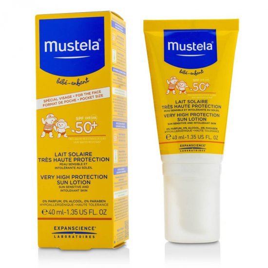 خرید اینترنتی لوسیون ضد آفتاب +SPF 50 کودک 40 میل موستلا Mustela