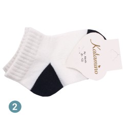 جوراب کودک طرح دار سفید Katamino