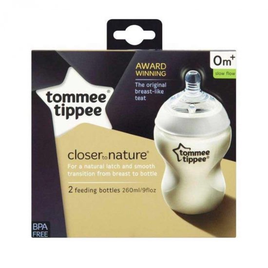خرید اینترنتی شیشه شیر دو عددی 260 میل تامی تیپی Tommee Tippee