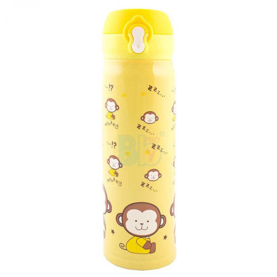 خرید اینترنتی فلاسک کودک طرح میمون رنگ زرد Fashion