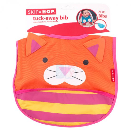 خرید اینترنتی پیشبند اسکیپ هاپ Skip Hop چسبی طرح گربه نارنجی