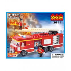لگو 219 قطعه طرح ماشین آتش نشانی Cogo