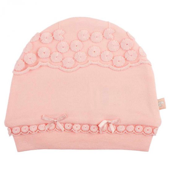 خرید اینترنتی کلاه نوزادی دخترانه توردار کارامل Caramell