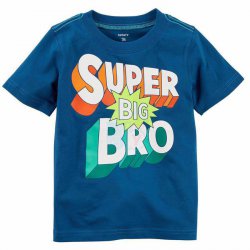 تیشرت کارترز carter's پسرانه طرح Super Big Bro رنگ آبی 