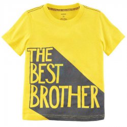 تیشرت کارترز carter's پسرانه طرح The Best Brother  رنگ زرد 